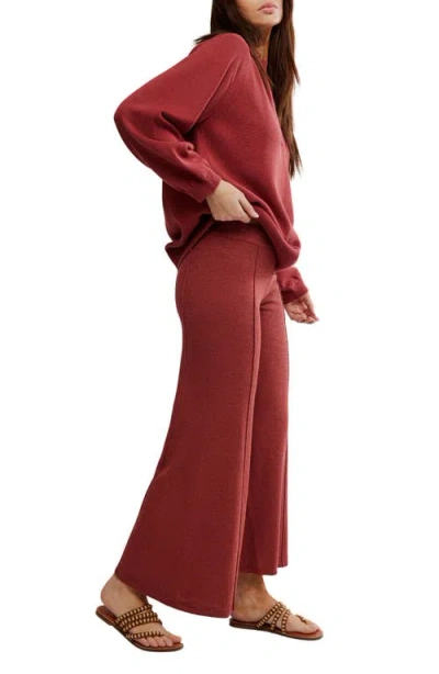 Free People Drea Sweater & Pants Set In Red