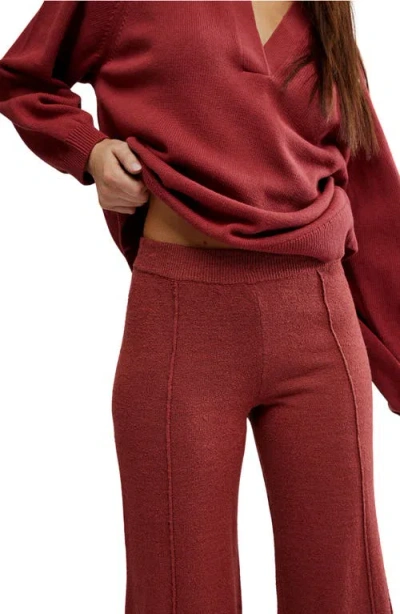 Free People Drea Sweater & Pants Set In Red