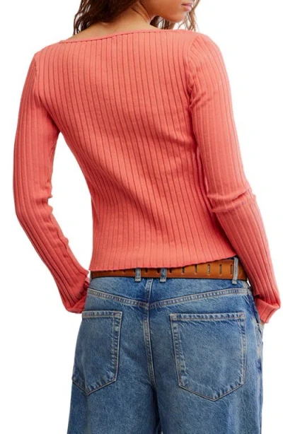 Free People Tilly Long Sleeve Cardigan In Crabapple In Pink