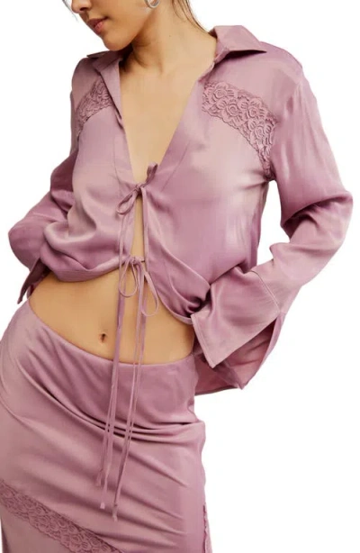 Free People Lucia Tie Top & Maxi Skirt Set In Pink