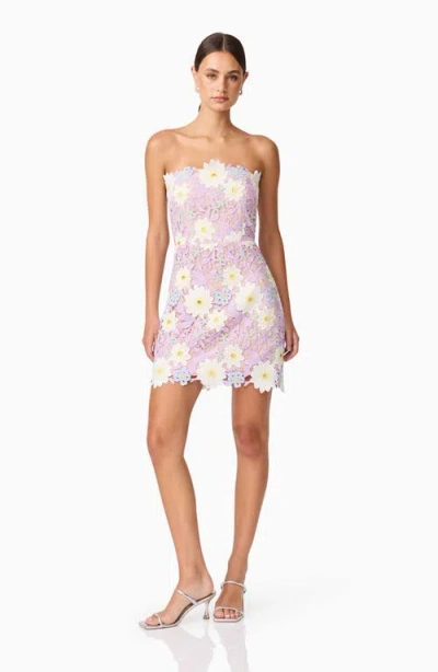 Elliatt Sigrid Strapless Minidress In Purple