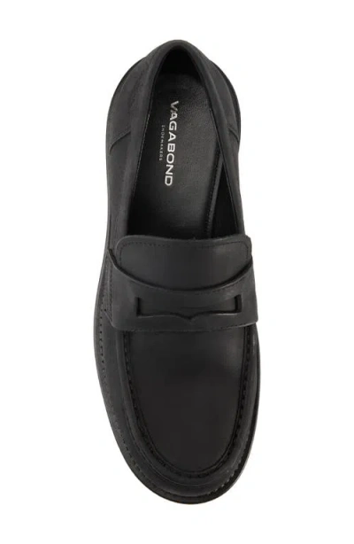 Vagabond Shoemakers Cameron Lugged Penny Loafer In Black