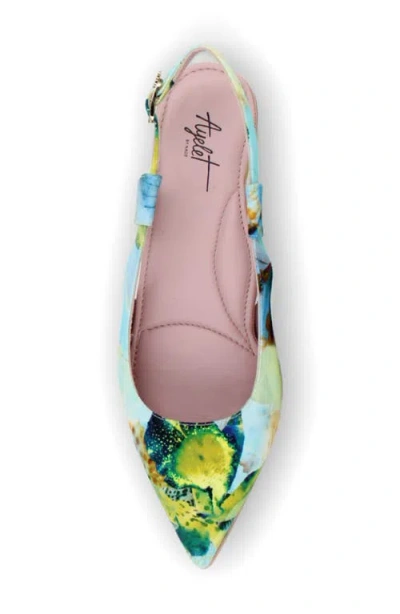 Ayelet By Naot Vida Slingback Pointed Toe Kitten Heel Pump In Multi
