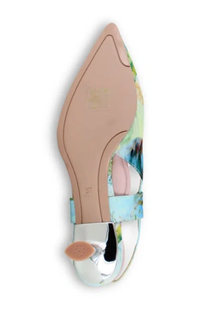 Ayelet By Naot Vida Slingback Pointed Toe Kitten Heel Pump In Multi