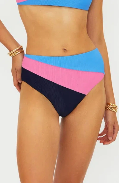 Beach Riot Evie Bikini Bottom In Paradise Harbor Colorblock In Multi