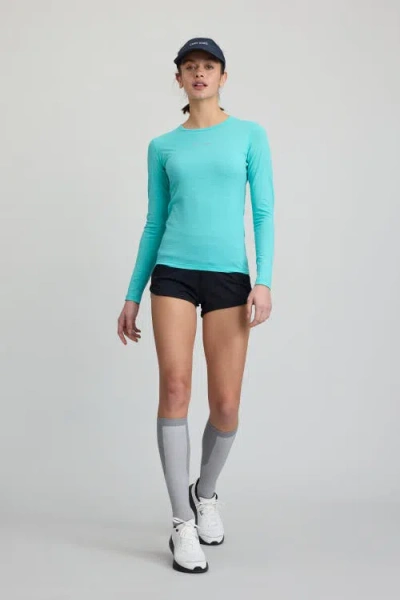 Cozy Zero 100% Merino Lightweight Soft L/s Crew In Blue