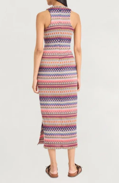 The Good Journey Sleeveless Stripe Knit Maxi Sundress In Purple