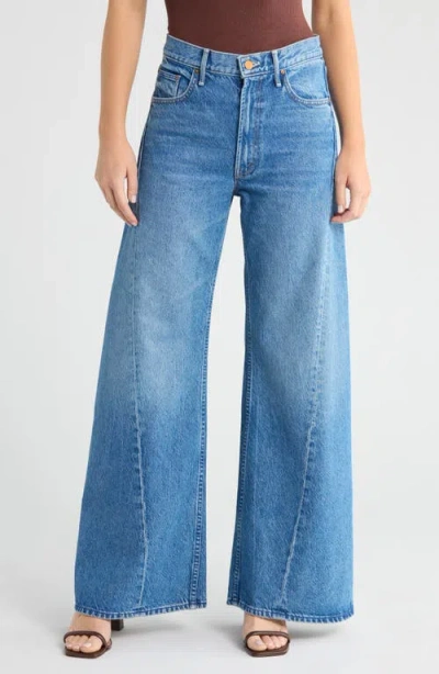 Mother The Lemon Twist Sneak Jeans In Rolling In Dough In Blue