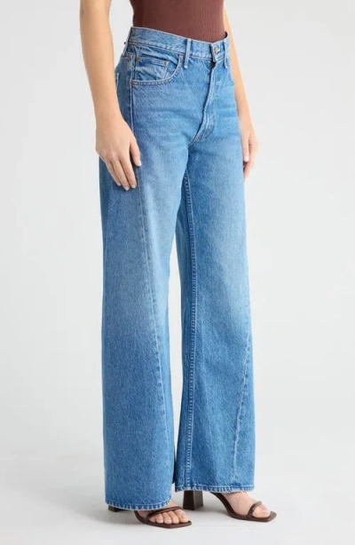 Mother The Lemon Twist Sneak Jeans In Rolling In Dough In Blue