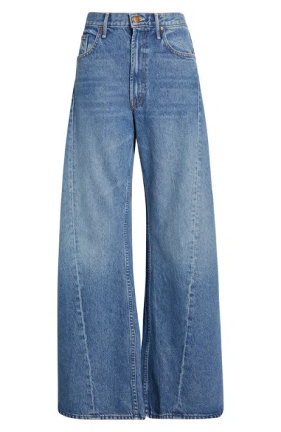 Mother The Lemon Twist Sneak Jeans In Rolling In Dough In Blue