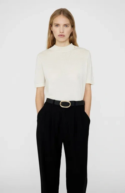 Anine Bing Small Signature Link Belt In Black In Black