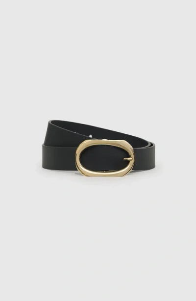 Anine Bing Small Signature Link Belt In Black In Black
