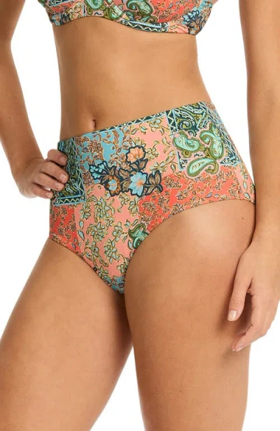 Sea Level Java High Waist Bikini Bottoms In Multi