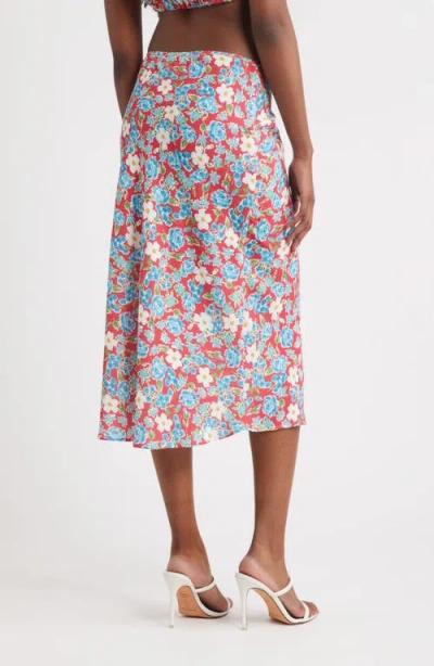 Bella Venice Floral Midi Skirt In Multi