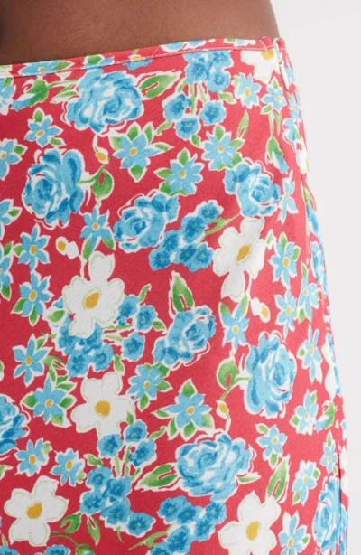 Bella Venice Floral Midi Skirt In Multi