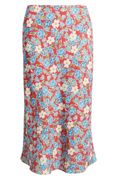 Bella Venice Floral Midi Skirt In Multi