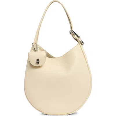 Marc Jacobs The Crescent Large Dual Hobo Bag In Calf Leather In White