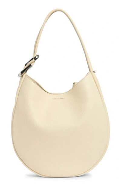 Marc Jacobs The Crescent Large Dual Hobo Bag In Calf Leather In White