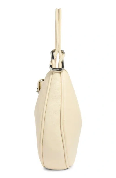 Marc Jacobs The Crescent Large Dual Hobo Bag In Calf Leather In White
