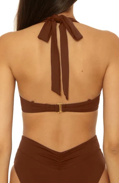 Becca Color Code Underwire Bikini Top In Brown