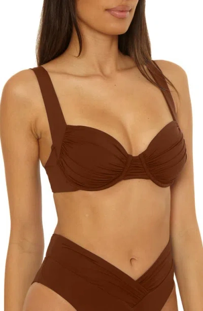 Becca Color Code Underwire Bikini Top In Brown