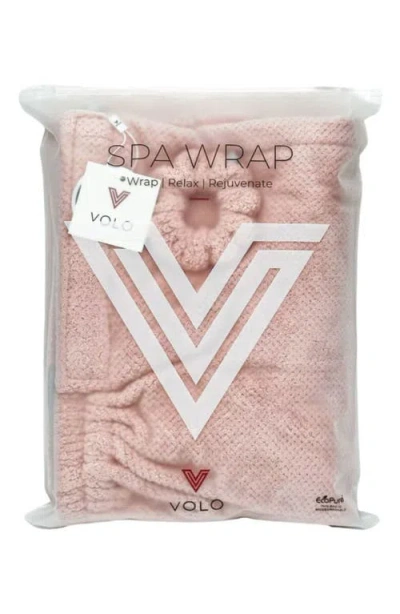 Volo Spa Wrap & Scrunchie Set $74 Value In Pink