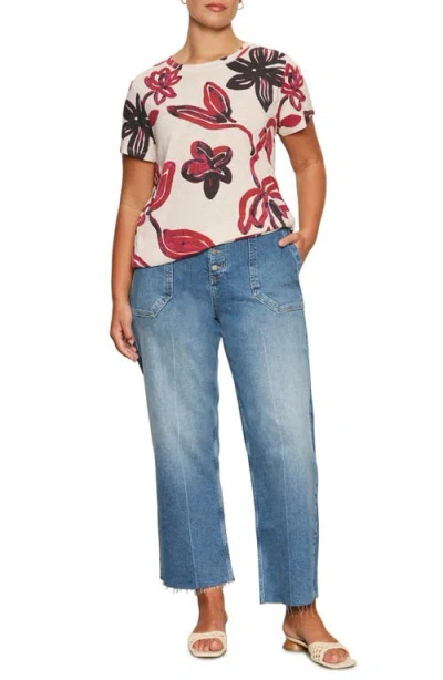 Sanctuary The Perfect Tee In Artist Floral In White