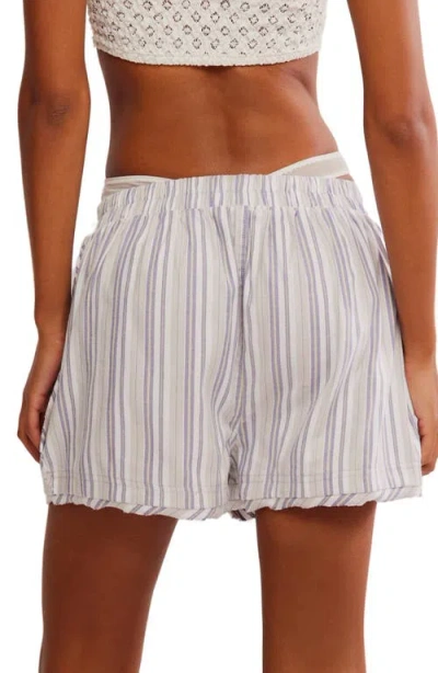 Free People Day To Day Flannel Boxer Pajama Shorts In Multi