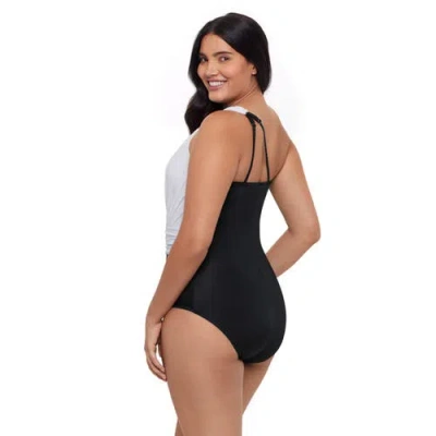 Trimshaper Heather One Shoulder One-piece Swimsuit In Multi