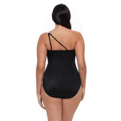 Trimshaper Heather One Shoulder One-piece Swimsuit In Multi