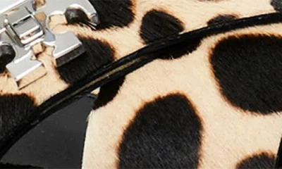 Tory Burch Turnlock Calf Hair Lug-heeled Platform Sandals In Black