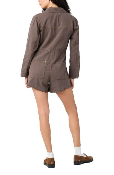 Tt Studios Madi Utility Romper In Gray