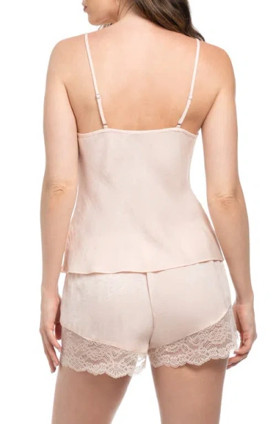 In Bloom By Jonquil Carlie Lace Trim Camisole Short Pajamas In Neutral