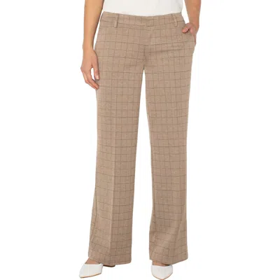 Liverpool Los Angeles Kelsey Wide Leg Pants In Brown