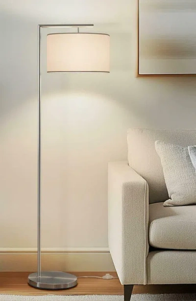 Brightech Montage Nickel Led Modern Floor Lamp In Silver