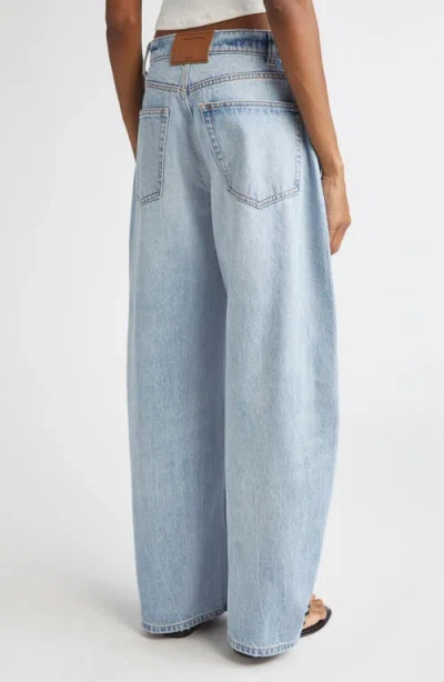 Alexander Wang Oversize Rounded Low Rise Jeans In Blue