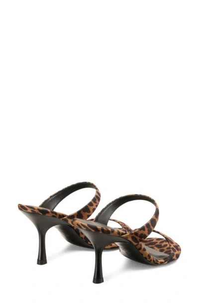Stuart Weitzman Nudist Leopard Dual-band Slide Sandals In Animal Print