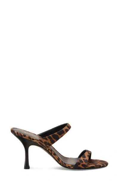 Stuart Weitzman Nudist Leopard Dual-band Slide Sandals In Animal Print