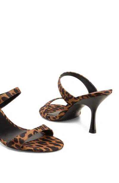 Stuart Weitzman Nudist Leopard Dual-band Slide Sandals In Animal Print