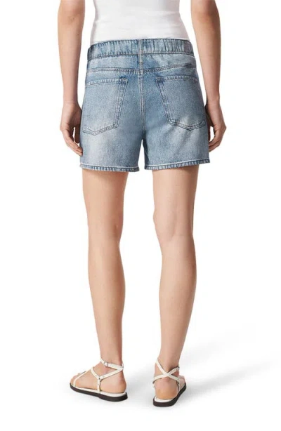 Rag & Bone Miramar Cotton Terry Track Shorts In Blue