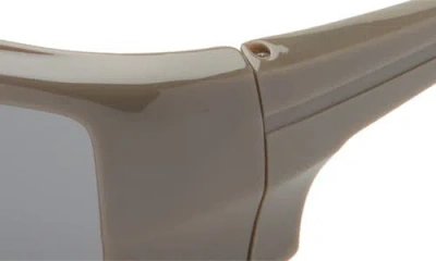 Rick Owens 'rick Memory Flex Rectangular Sunglasses In Gray