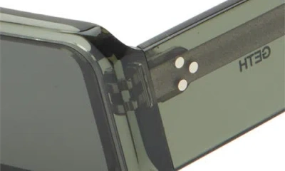 Rick Owens Geth Flat Front Rectangular Shield Sunglasses In Gray