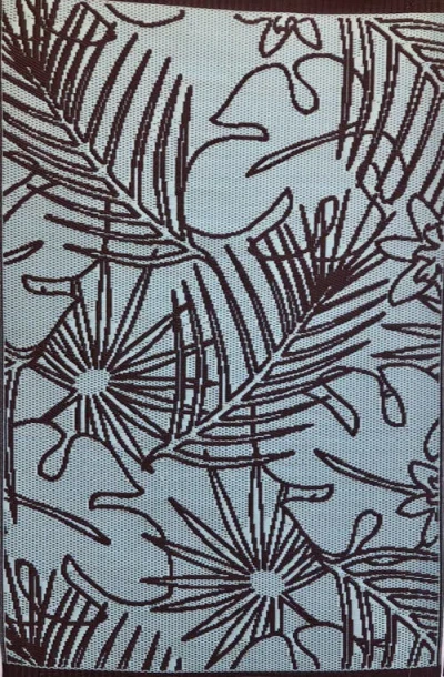 Mad Mats Palm Leaf Teal & Brown In Multi