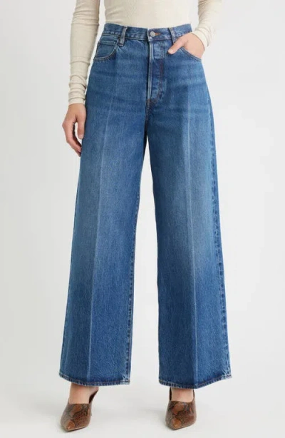 Frame Le High 'n' Tight Wide-leg Jeans In Blue