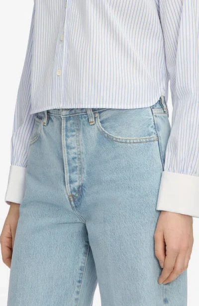 Frame The Drape High Rise Extra Wide Leg Jeans In Sweetheart In Blue