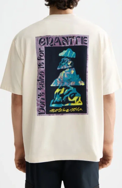 Scotch & Soda Men's Relaxed Fit Short Sleeve Graphic T-shirt In White