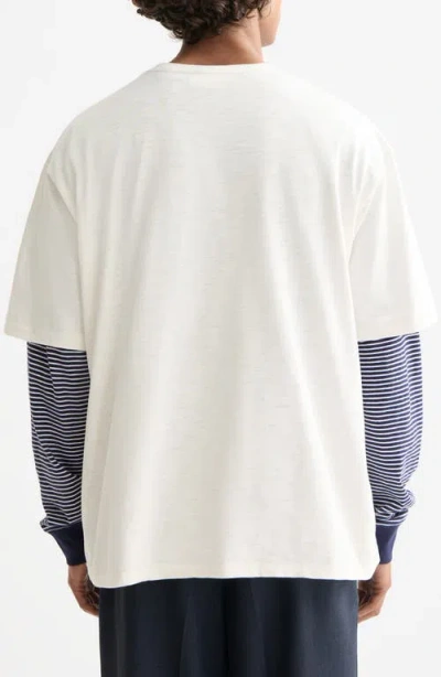 Scotch & Soda Loose Fit Logo Appliqué T-shirt In White