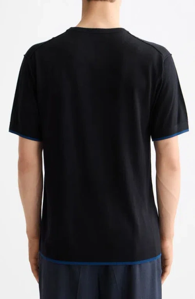 Scotch & Soda Men's Relaxed Fit Short Sleeve Textured T-shirt In Black