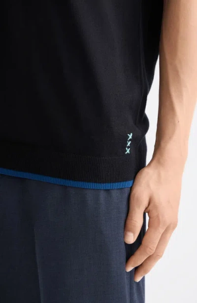 Scotch & Soda Men's Relaxed Fit Short Sleeve Textured T-shirt In Black