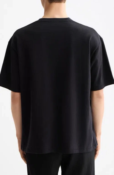 Scotch & Soda Men's Loose Fit Applique T-shirt In Black